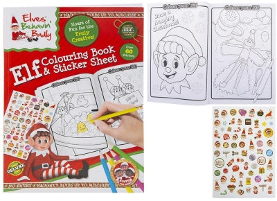 Bring festive fun to life with the Elves Behavin’ Badly Colouring Book! Packed with 48 black and white illustrations, this book is ready for kids to unleash their creativity with pens, crayons, or pencils.