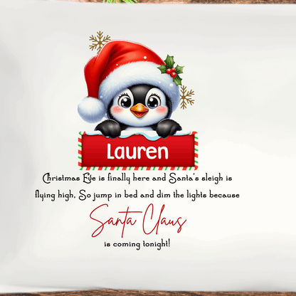 Make Christmas Eve extra magical with our Personalised Christmas Eve Peekaboo Penguin Pillow — the perfect festive touch for your little one’s christmas eve bedtime excitement!