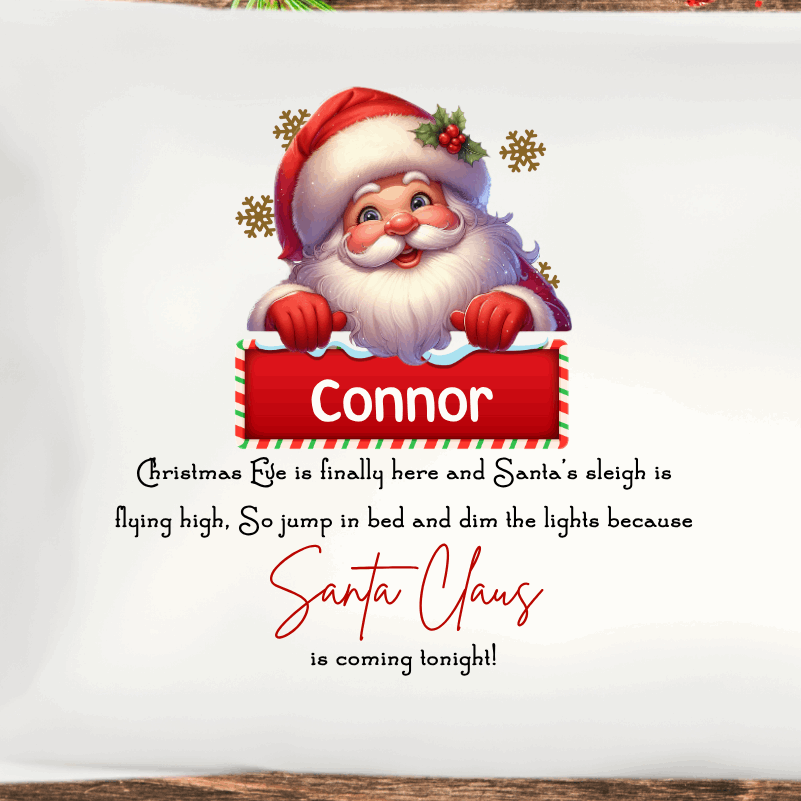 Make Christmas Eve extra magical with our Personalised Christmas Eve Peekaboo Santa Pillow — the perfect festive touch for your little one’s christmas eve bedtime excitement!