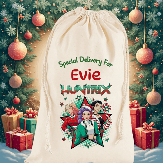 Personalised K-Pop inspired Christmas sack with custom printed name