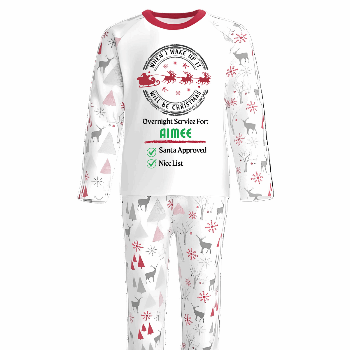 when i wake up it will be christmas santa stamp overnight express